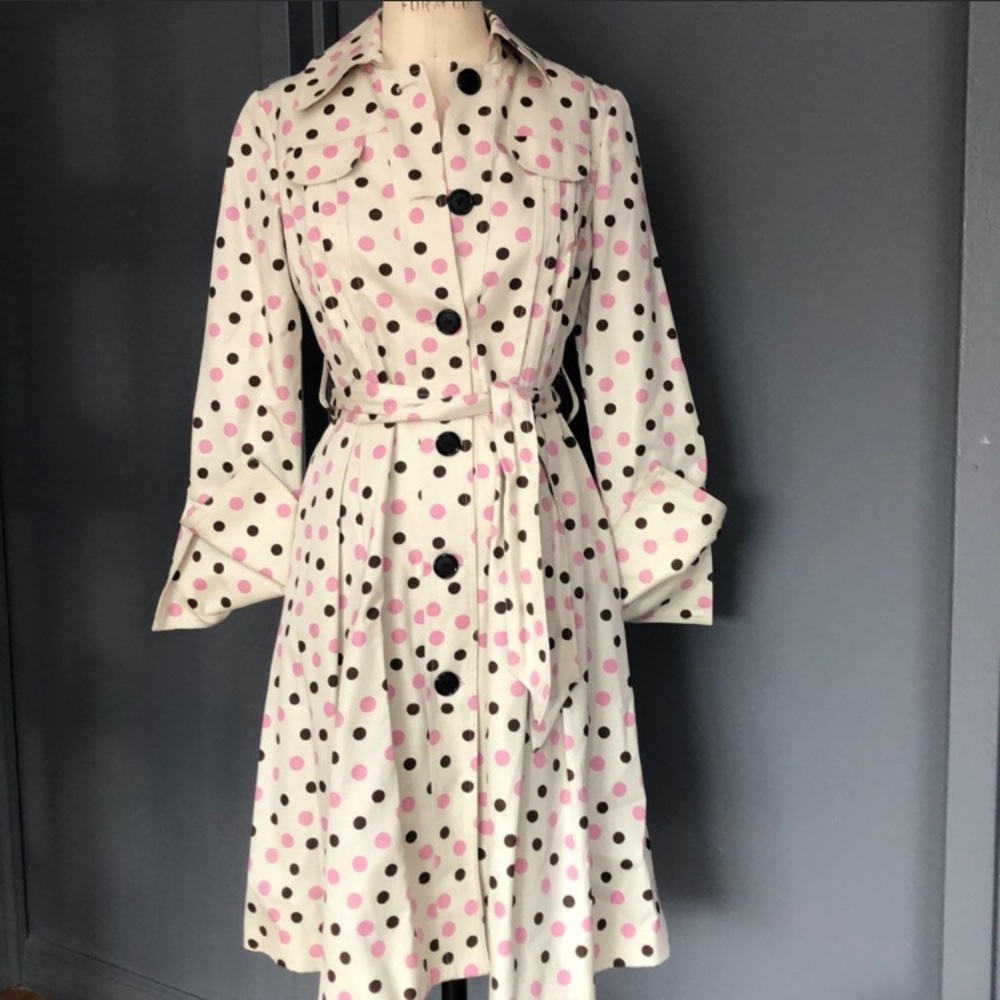 Calvin Tran Polka Dot Trench Coat